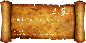 Lukács Zsolt névjegykártya